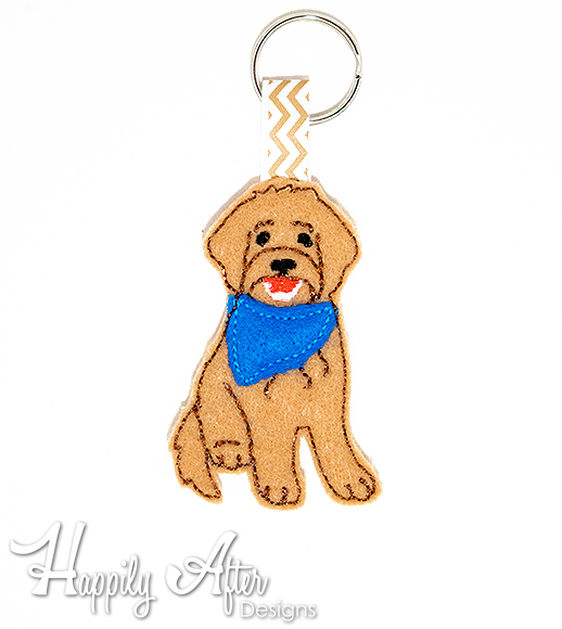 goldendoodle keychain